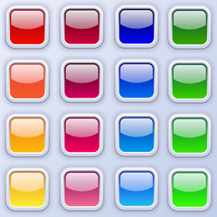 16 wedsite colored  buttons
