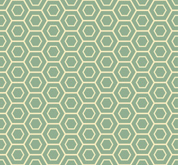 Een groen naadloos zeshoekig patroon