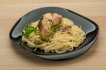 Pasta with salmon