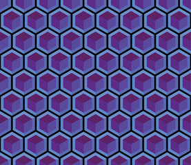 A purple seamless hexagonal pattern