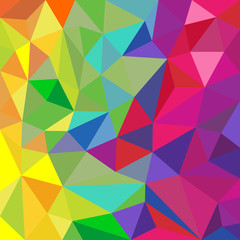 Rainbow color triangular vector pattern background