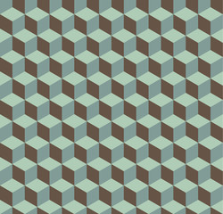 A green seamless hexagonal pattern