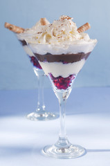 Dessert with pomegranate