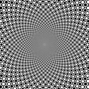 Vector zoom black and white optical circle background 2