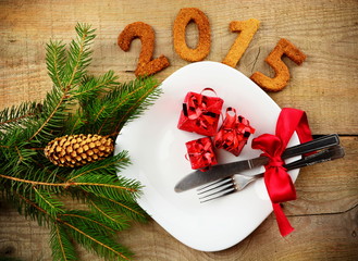 New year's Eve 2015 in red