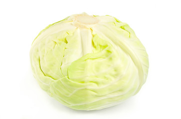 whole cabbage on white background