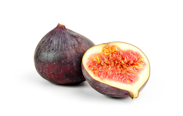 Figs on white background