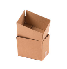 Brown cardboard boxes