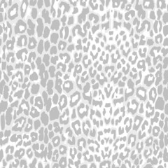 leopard print pattern gray scale vector © ilona_pitkin