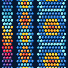 Ethnic african beads abstract color seamless pattern.