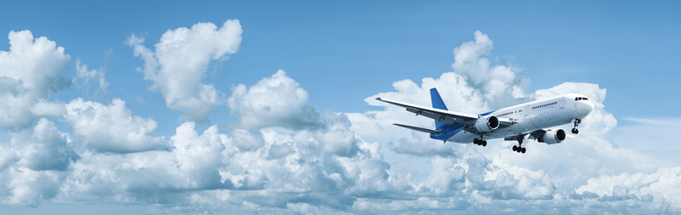 Jet aircraft in flight