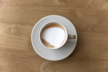 Obraz na płótnie Canvas cup of fresh espresso on table