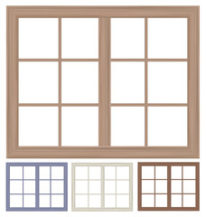 Vector window frames isolated.