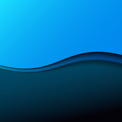 Abstract blue wave background with stripes