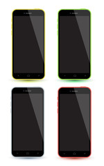 smartphone realistic vector mockup.