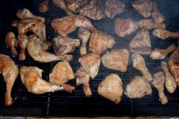 barbecue, poulet