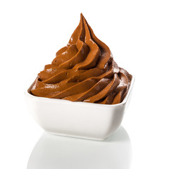 Plain Dark Brown Frozen Yogurt