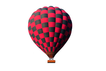 red hot air ballon