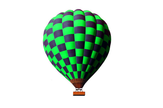 green hot air ballon