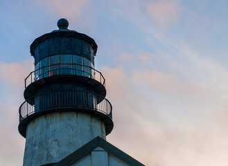 Cape Disappointment Lighthouse at Sunset on the Washington Coast