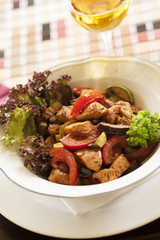 Meat and Vegetable Restaurant Meal