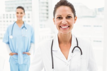 Portrait of a smiling confident female doctor