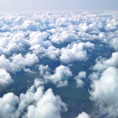 Wolken am Himmel von oben
