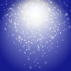 Winter blue xmas vector background