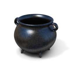 black cauldron 3d illustration