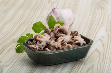 Boiled octopus