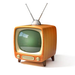 retro tv 3d illustration