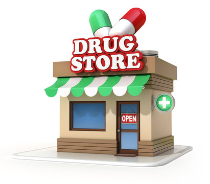 drugstore 3d illustration