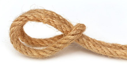 Rope over white background