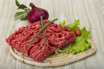 Raw minced beef