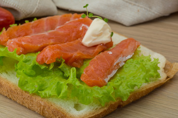 Salmon sandwich