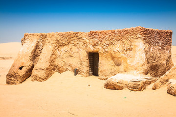 The houses from planet Tatouine - Star Wars film set,Nefta Tunis