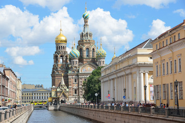Naklejka na ściany i meble Санкт-Петербург, канал Грибоедова, Собор Спаса на крови