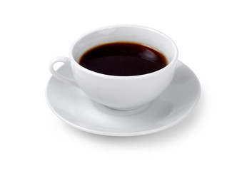 cup of coffee on white background