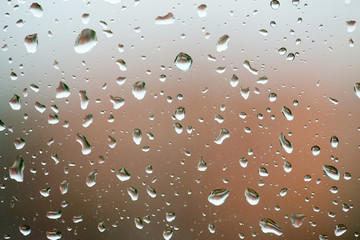 Texture of glass with natural water drops
