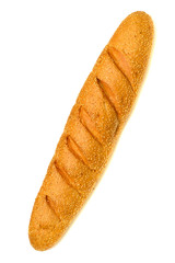 Fresh Yellow Baguette Isolated on White Background