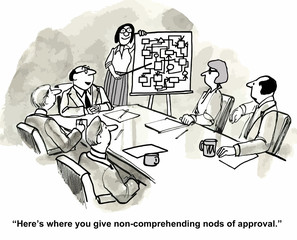 "... you give non-comprehending nods of approval."