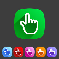 Drag hand flat icon