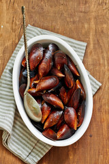 Fresh raw mussels