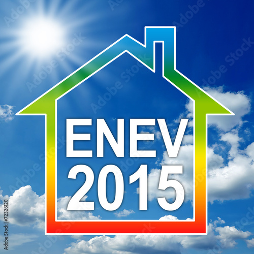 "Haus mit Verlauf Energieeffizienzklassen und ENEV 2015 ...