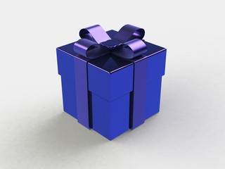 gift box, with ribbon like a present over white background