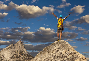 Climber on the edge.