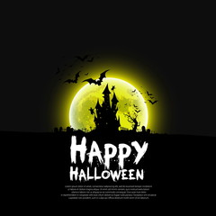 Happy Halloween message design background, vector illustration