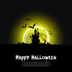 Happy Halloween message design background, vector illustration