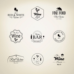 Wine labels set