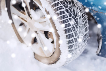 closeup of car wheel